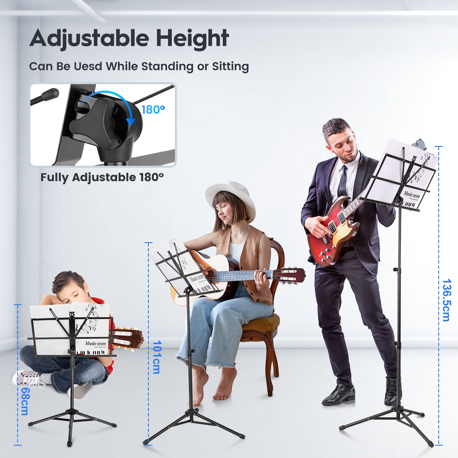 New Bee MS21 Folding Music Sheet Tripod Stand