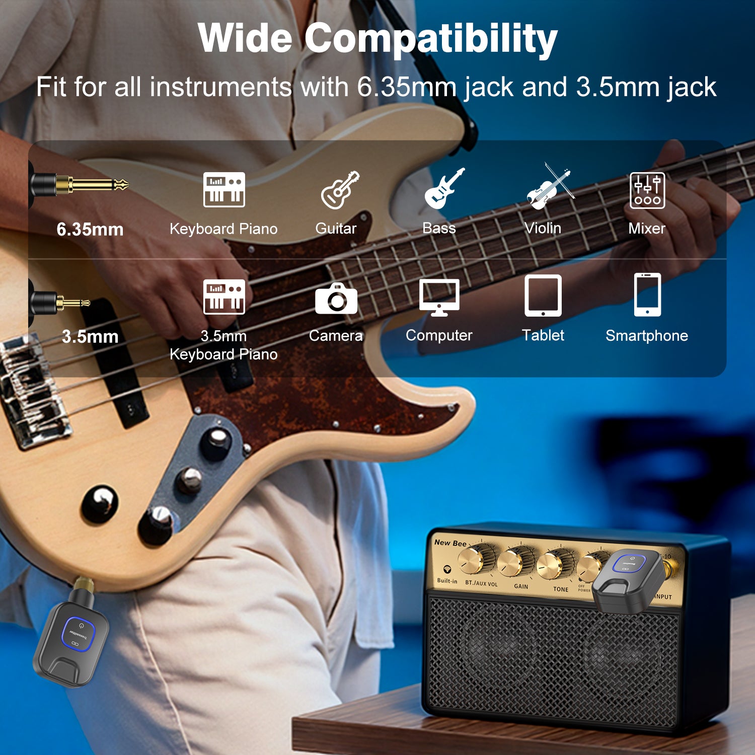 New Bee Wireless Guitar System WJ25