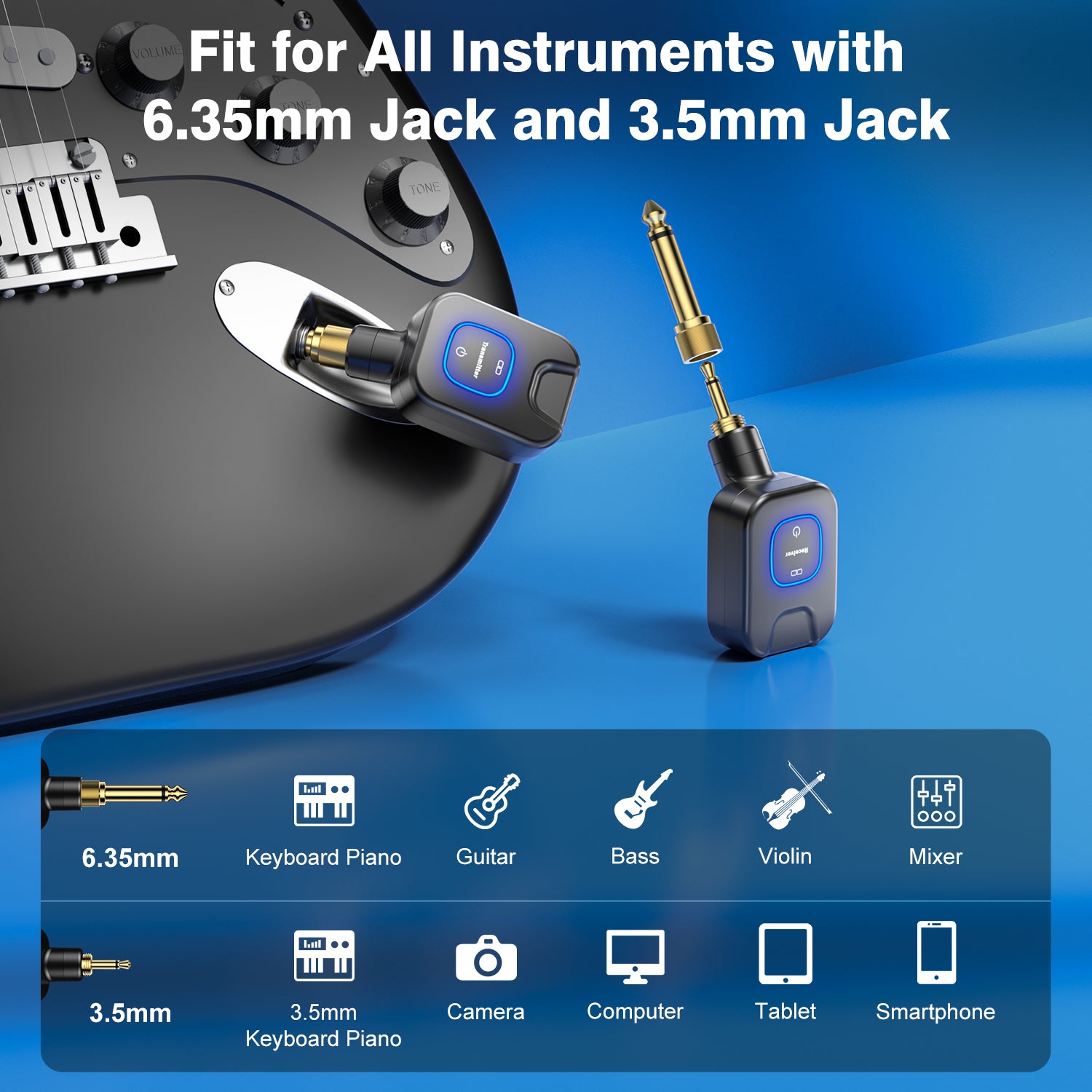 New Bee Wireless Guitar System WJ25