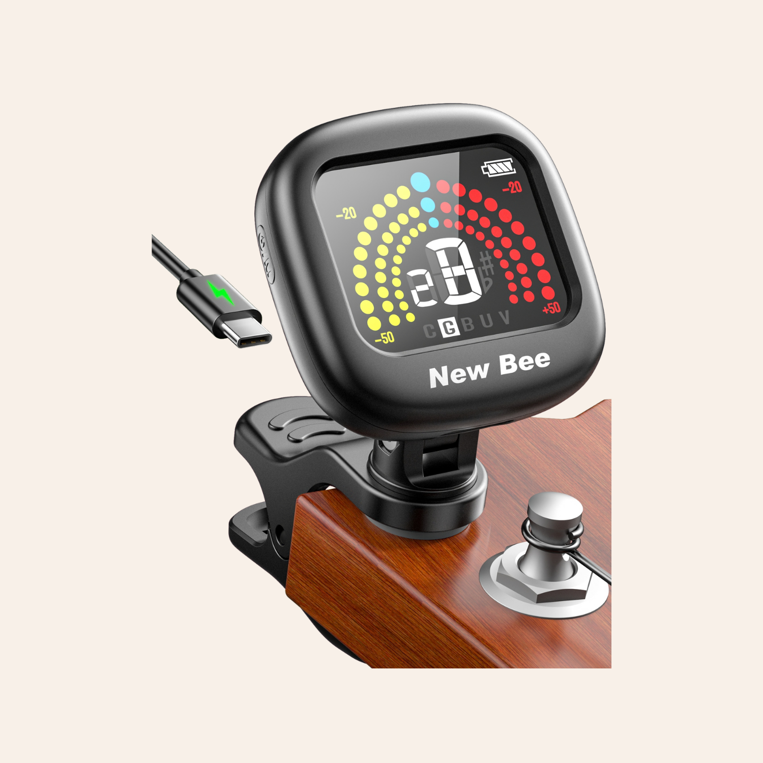 New Bee Guitar Tuner Rechargeable GT40
