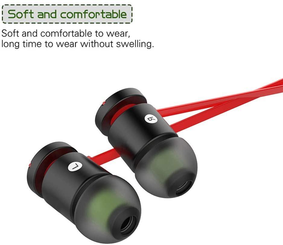 Earphone Tips New Bee Premium Replacement Earbud Tips Inner 4.9mm [3-Pair] + Silicone Earphone Tips Inner 4.9mm [3-Pair] for Headphones with 5mm-7mm Tip - Red 