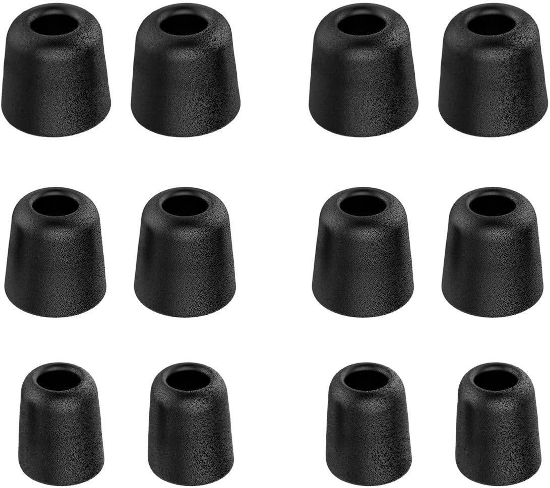 Earphone Tips New Bee 12pcs Premium Replacement Earbud Tips Blocking Out Ambient Noise Memory Foam Earbuds Inner 4.9mm for in-Ear Headphones with 5mm-7mm Tips [6 Pairs]