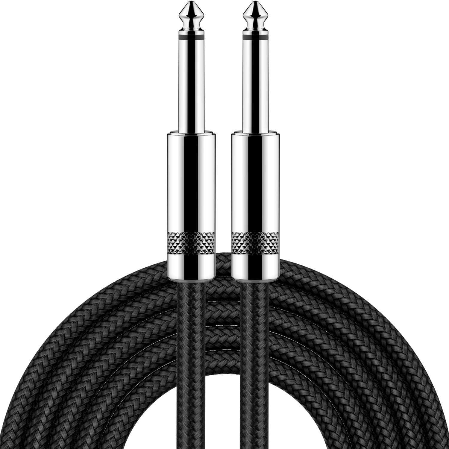 Guitar Cable 10 ft New Bee Electric Instrument Cable Bass AMP Cord 1/4 Straight to Straight for Electric Guitar, Bass Guitar, Electric Mandolin, Pro Audio