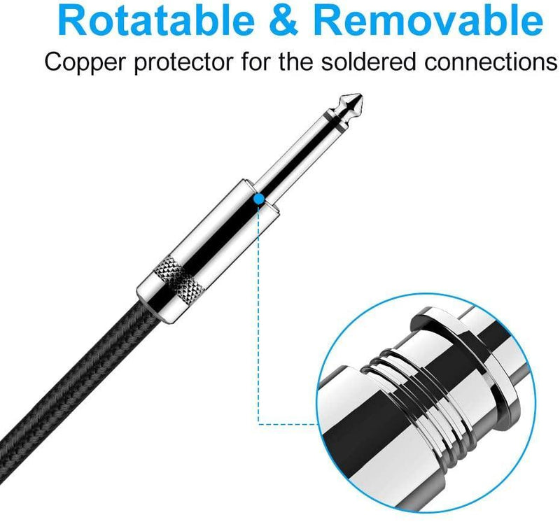 Guitar Cable 20 ft New Bee Electric Instrument Cable Bass AMP Cord 1/4 Straight to Straight for Electric Guitar, Bass Guitar, Electric Mandolin, Pro Audio