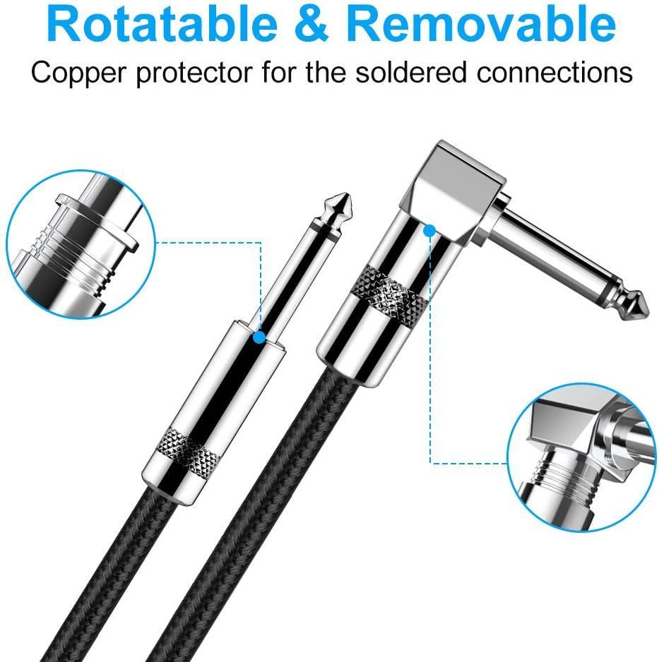 Guitar Cable 10ft New Bee Electric Instrument Cable Bass AMP Cord for Electric Guitar, Bass Guitar, Electric Mandolin, Pro Audio 