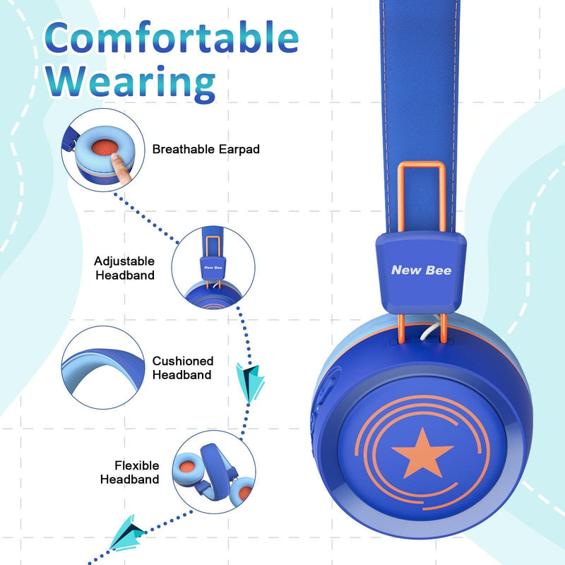 Kids Bluetooth Headphone Blue