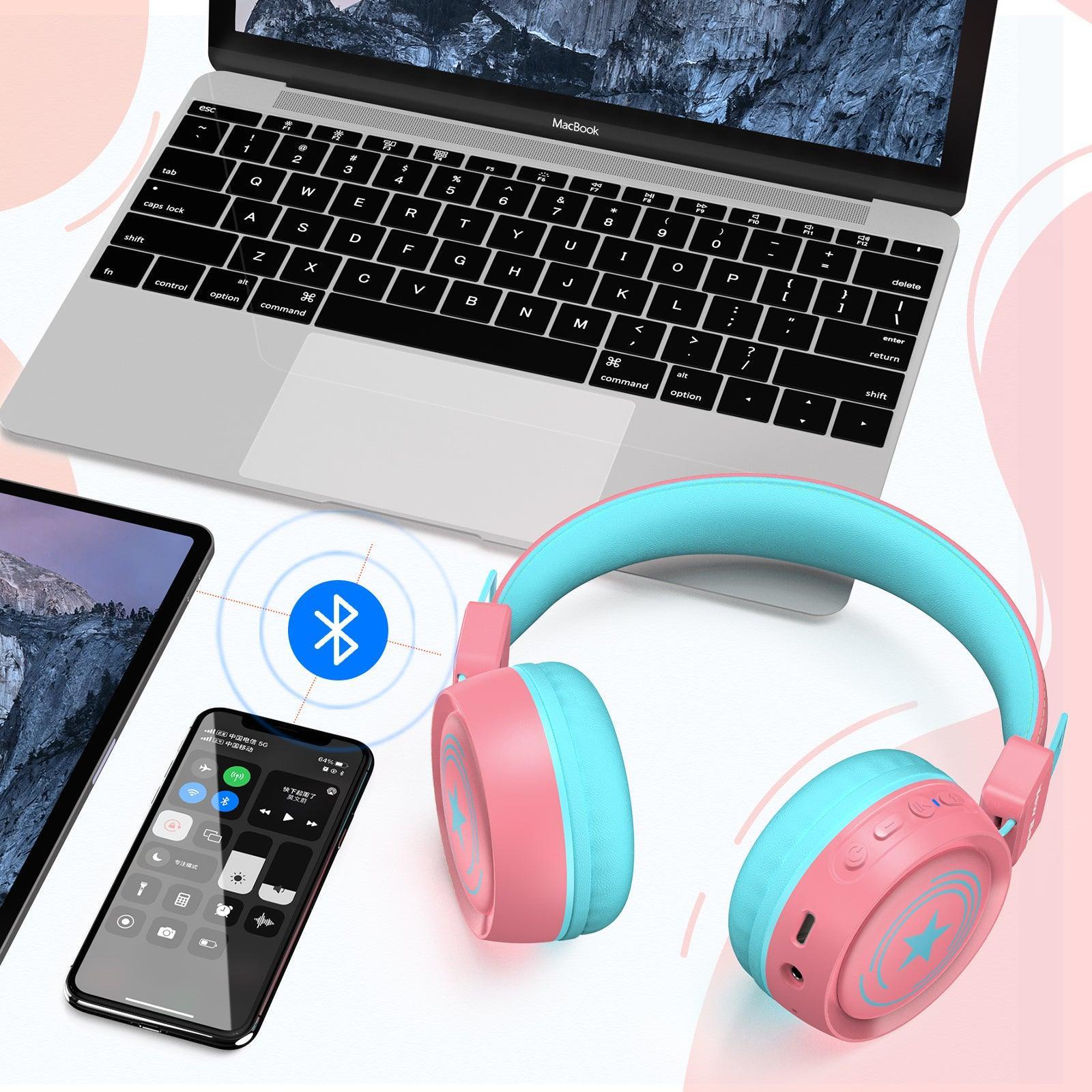 Kids Bluetooth Headphone Pink