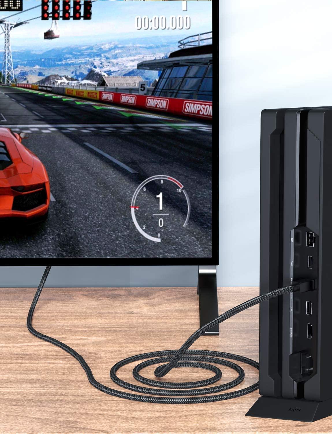 Optical Audio Cable 10ft New Bee Digital Toslink Cable 24K Gold-Plated Nylon Braided S/PDIF Cable for Home Theater, Sound Bar, TV, PS4, Xbox, Playstation