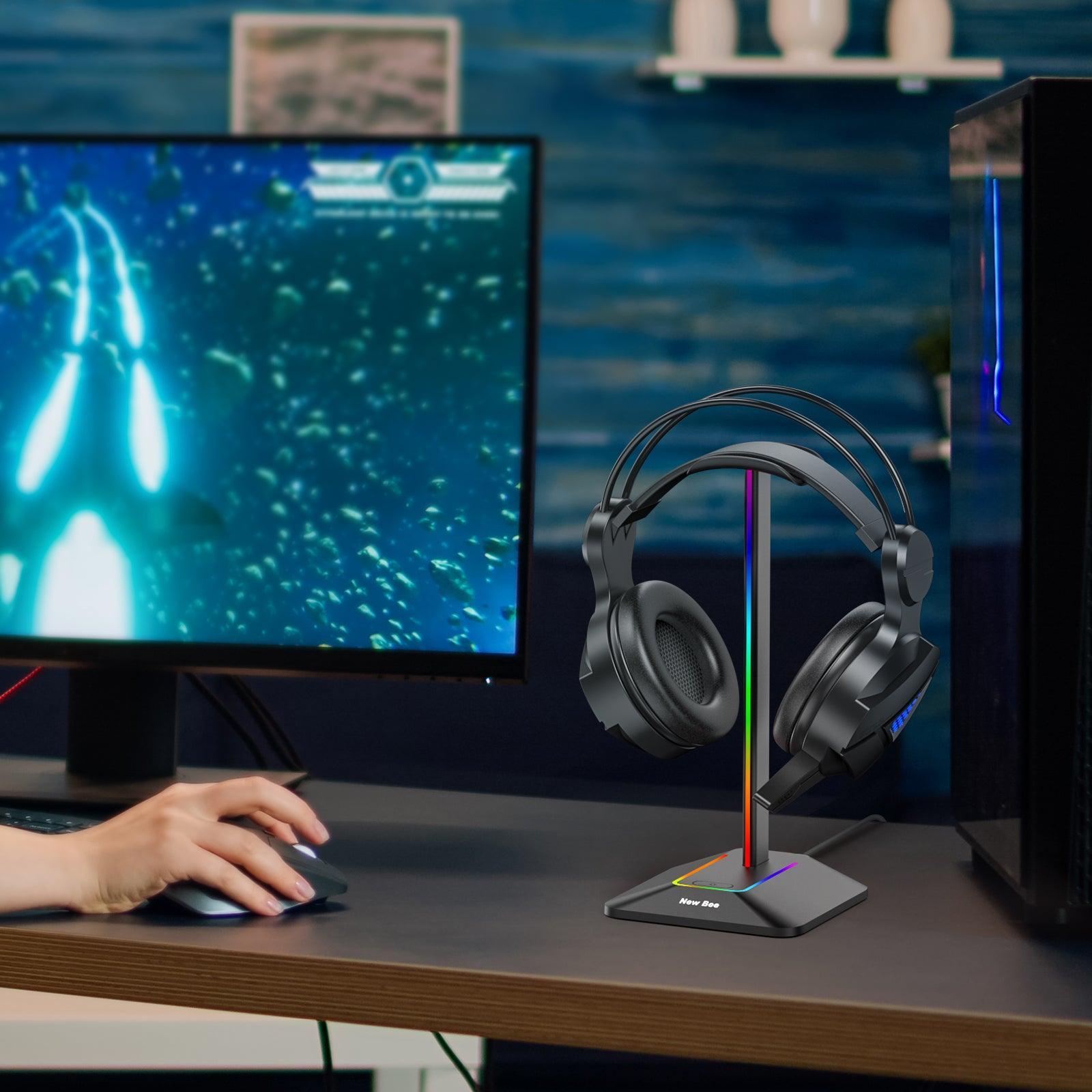 RGB Headphone Stand Z8 - New Bee